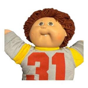 Vintage 1983 Cabbage Patch Kids‎ 16"  Boy Doll With One Tooth & Football Outfit